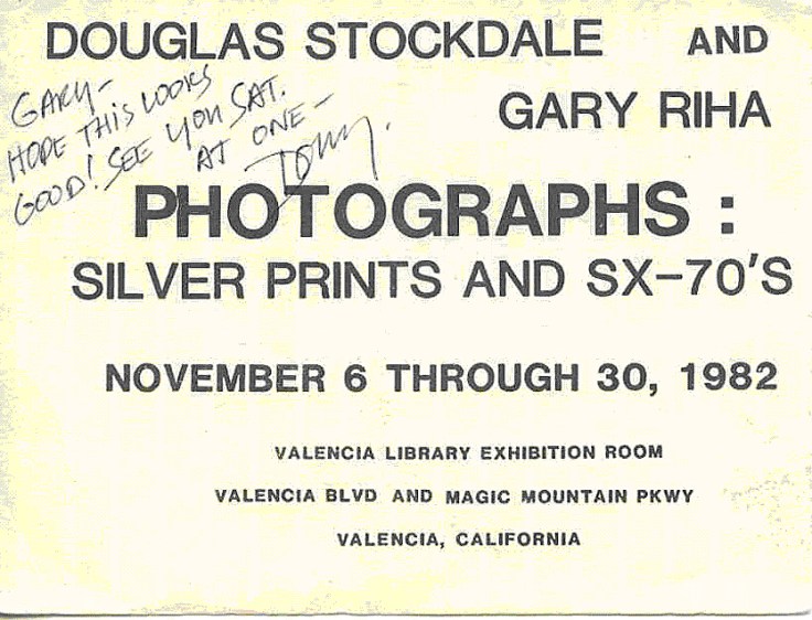 Valencia exhibition anouncement - 1982